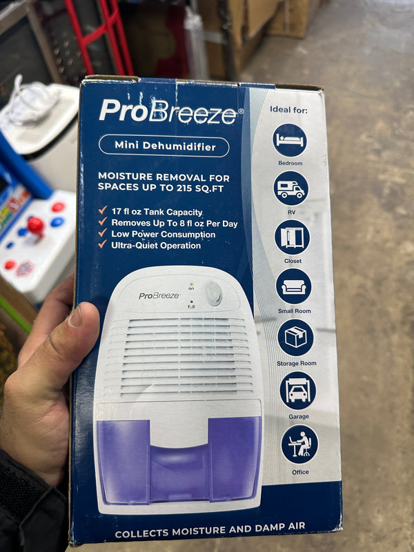 Pro Breeze 1 Pint Portable Dehumidifier for Small Rooms up to 215 sq. ft.