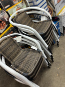 10 PACK Flash Furniture Lila BROWN Rattan Indoor-Outdoor Restaurant Stack Chair