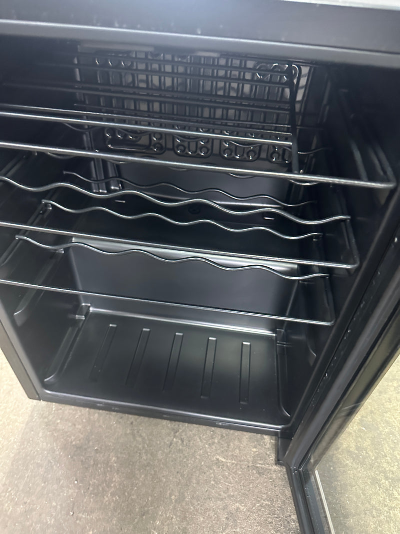 NewAir - Freestanding 23 Bottle Compressor Wine Fridge, Adjustable Racks, Exterior Digital Thermostat - Stainless Steel