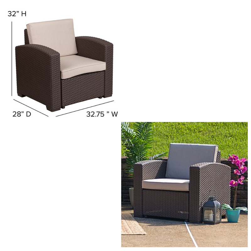 Flash Furniture  Resin 2 Piece Patio Chair Set (2 CHAIRS INCLUDED)