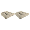 Jordan Manufacturing 18" x 18" Beige Square Chair Outdoor Seating Cushions with UV Resistant (2 Piece)