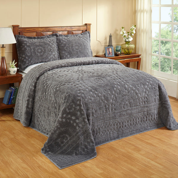 King Bedspread Rio Collection 100% Cotton Tufted Unique Luxurious Machine Washable