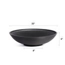 32" Veradek Lane Resin Bowl Black Planter, Black