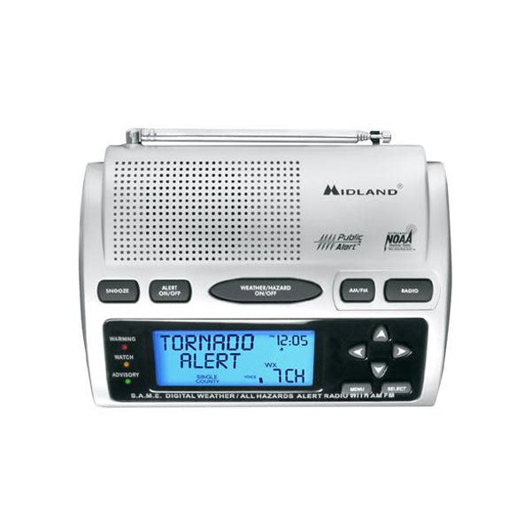 Midland WR300 Emergency Weather Alert Radio, Silver