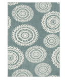 Mainstays Medallion Shag Indoor Area Rug, Teal, 5'x7'