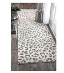 Gray Coraline Leopard Printed 2' 8" x 8' Area Rug RUNNER