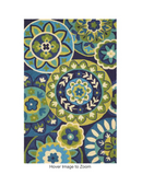 Couristan Covington Rip Tide, Ocean-Green Rug 2 x 4
