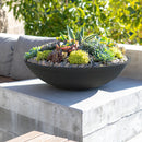 32" Veradek Lane Resin Bowl Black Planter, Black