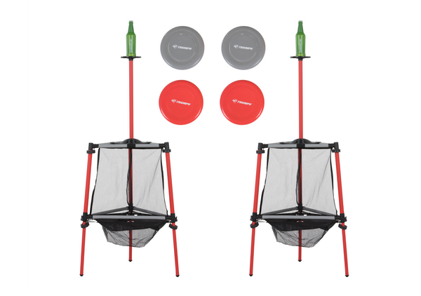 Triumph Two-in-One Disc Golf and Toss N Topple Target Game Outdoor Combination Set