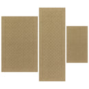 Mainstays Dylan Solid Indoor Living Room Rug Set, Beige, 3-Piece Accent Rug Set