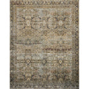 5'-0" x 7'-6" Loloi II Layla Printed Oriental Distressed Olive / Charcoal Area Rug