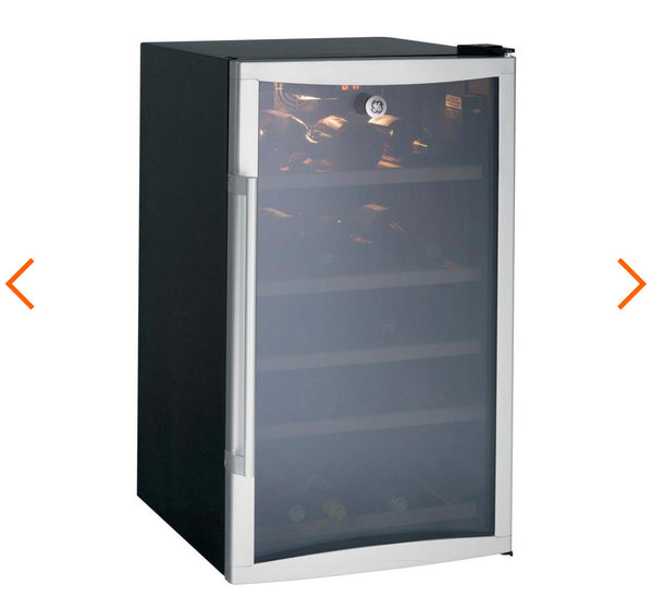 GE 31-Bottle or 109 Can Wine Cooler in Stainless Steel (4498241552433)