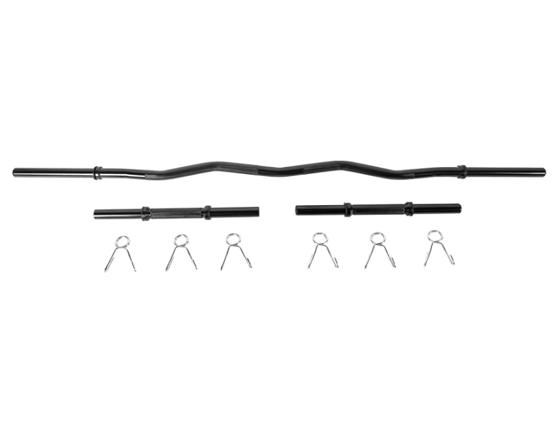 CAP Barbell 1" Curl Bar & Dumbbell Handle Set, Black